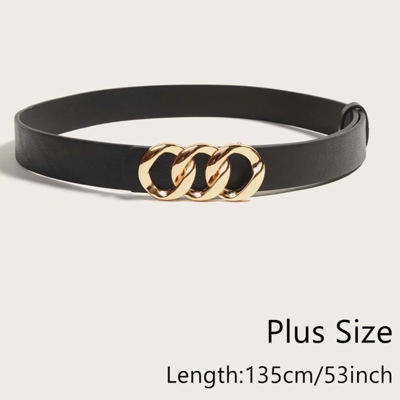 Plus Vegan Leather Chain Belt - Picture 7 of 11